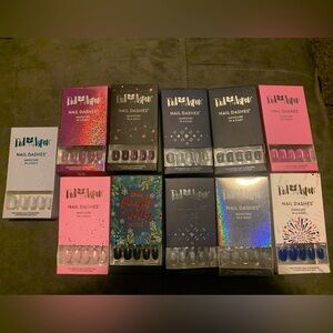 Red Aspen nail dashes glitters lot